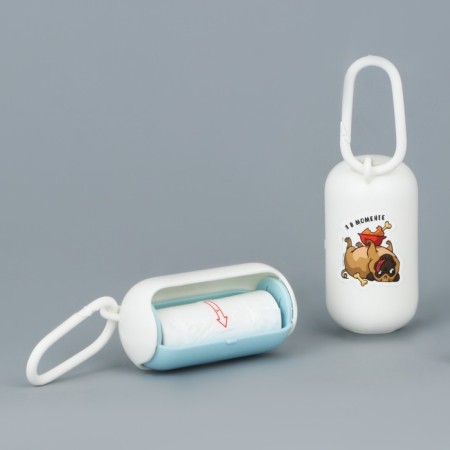 Container with packets for cleaning the dogs "I'm in the moment", the color is white-3