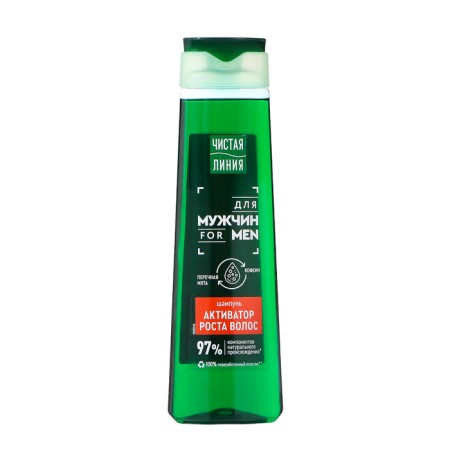 Shampoo for men Pure line with peppermint and caffeine, 400 ml