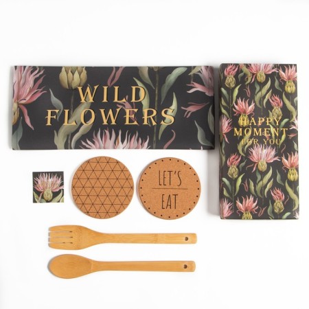 Set Gift Ethel Happy Moment: a towel, stands, a kitchen spoon, a kitchen blade-1