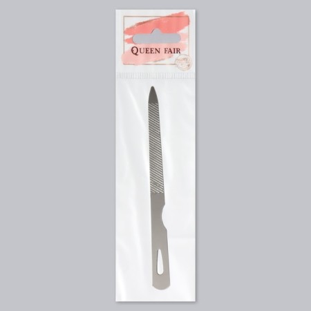 Metal file for nails, 12 cm, silver color-4