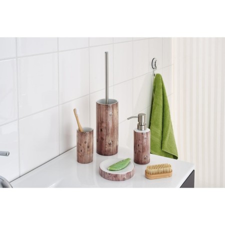 Woody liquid soap dispenser, beige/brown color-1