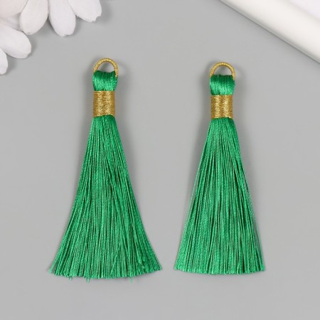 Decor for creativity Textile "Brush. Olivia" Green set 2 pcs 8x1.2 cm