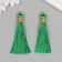 Decor for creativity Textile "Brush. Olivia" Green set 2 pcs 8x1.2 cm