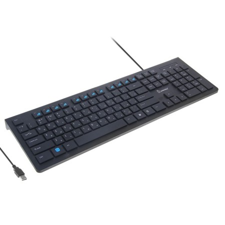 Keyboard Smartbuy 206 Slim, wired, membrane, 104 keys, USB, black