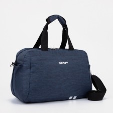 Sports bag with lightning, 3 outer pockets, blue color