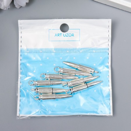 Decor for creativity Metal "bullet" silver G342B1028 3.3x0.6 cm-2