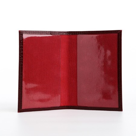 TEXTURA passport cover, burgundy color-6