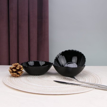 Arya Home Shell salad, 6 pcs, black color-1