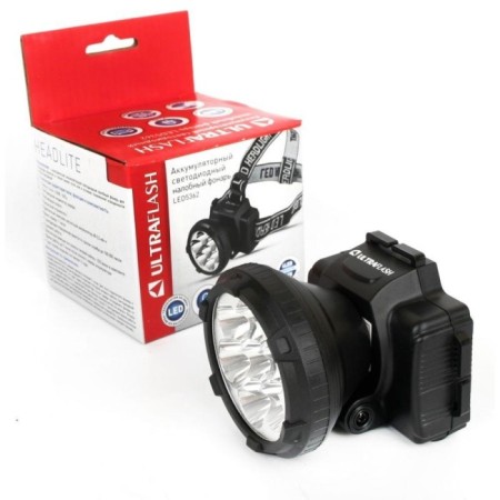 Lanter Battery -on -Bank LED5362 7LED 2 modes 220V plastic. Chern. (boxing) ultrafla