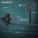 Bath mixer Zein ZF3, pour 35 cm, with a shower set, stainless steel, black