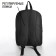 School textile school with pockets, 38x29x11 cm, black color