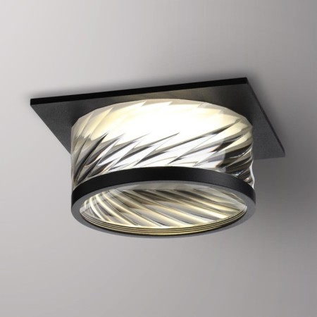 Lamp built -in Novotech. GEM, 9W, GU10, 58x92x92 mm, black color