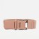 Women's belt, width 5 cm, elastic band, metal buckle, beige color