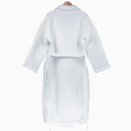 Unisex bathrobe Pamira, size l, white color-2