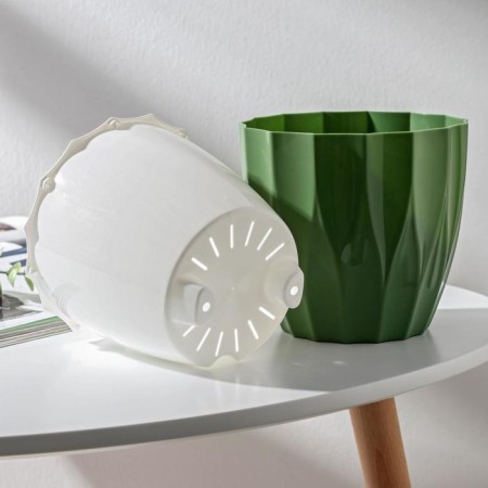 Kashpo for flowers with an insert "flute", 3 l, color malachite-3