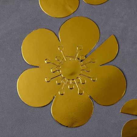 Set for decorating the cake "Flowers", color gold-2