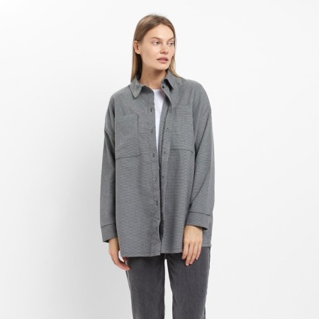 Female shirt, gray-black color, size 44