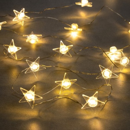 Garland “thread” 2 m Rosa with nozzles “Zvezda”, IP20, silver thread, 20 LED, glow warm white, 2 modes, AAX2