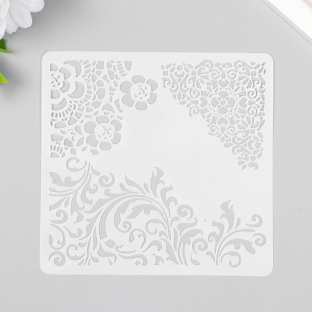 Plastic stencil "Assorted patterns" 13x13 cm