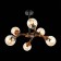 Ceiling EVOLUCE lamp. Sle109402-06. Raquel. 6x60 watts, E27, 75x75x42 cm, black color, dark tree