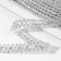 Decorative braid “Sanding clock”, 14 mm, 10 ± 1 m, silver color