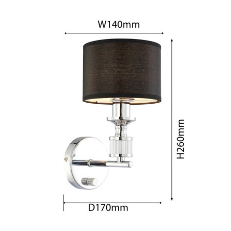 Archetypus wall lamp 140 mm, 170 mm, E14-1