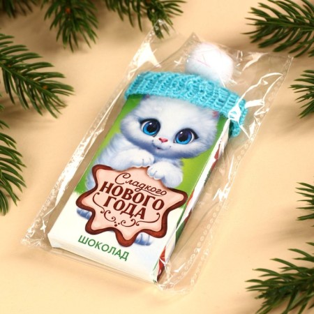 Dairy chocolate "Kitik" in a hat, 27 g.-5