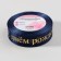 Kapron tape with embossing "Happy Birthday", 25 mm × 23 ± 1 m, dark blue/gold color