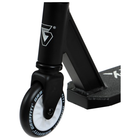 Graffiti Clever 24 tricks scooter, Pu Pu 100 mm, threaded compression, ABEC 9 Chrome, black color-1