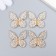 Decor for creativity Metal "Butterfly" rhinestones, gold 2.5x2.5 cm