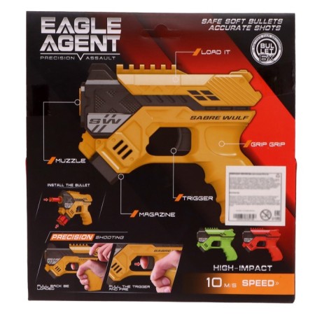 Blaster "Agent", shoots with soft bullets, Mix color-9