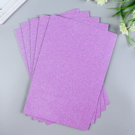 Foamiran glitter Magic 4 Hobby 2 mm cent. Lavender, 20x30 cm-1