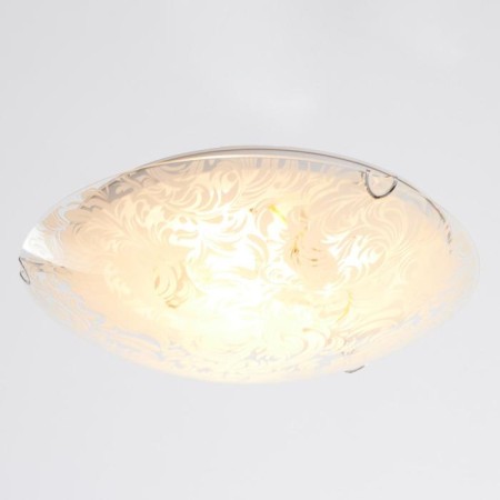 Lamp feathers Mollir, 3x60W E27, chrome color, white 40x40x7.5cm-1