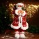 Santa Claus "in a red fur coat with deer, with twigs" 60 cm