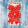 Jewelry decoration "Classic Snowman" (set 2 pcs) 15x13 cm, red