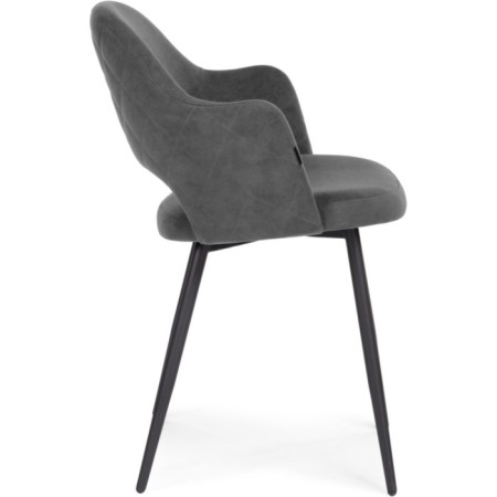 STULL OF A MIGRAL CARCASAS GUTALL/velor, black/dark gray 51x56x82 cm-3