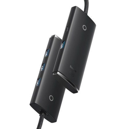 LEAD ANAPTER (HUB) Baseus, Type-C-4xUSB 3.0, 0.25 cm, Black-3