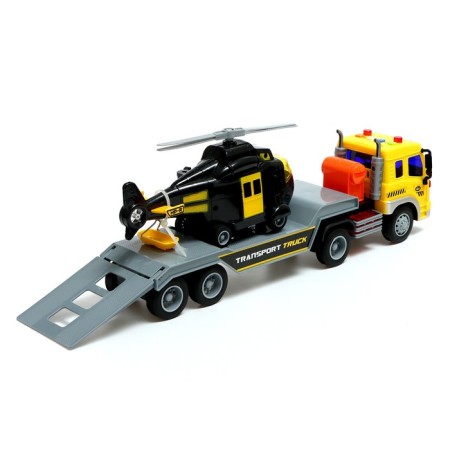 Inertial “Auto” truck, 1:16, with a helicopter, light and sound-2