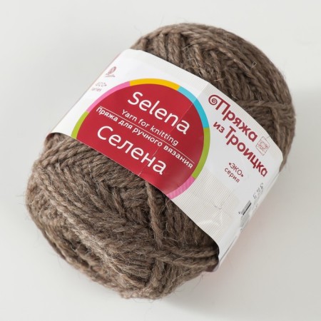 Yarn "Selena" 100% wool 160m/100g (372 natures. Dark)-1