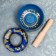 Singing Chalice Metal "Meditation" Blue with a resonator and pillow 4.2x9.5x9.5 cm