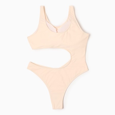 Swimsuit female alcohol monophonic minku Milk color, size 46-6