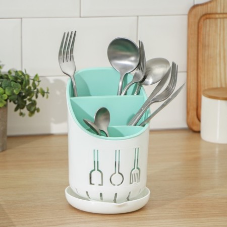 Table for cutlery shares, 3 compartments, 12 × 12 × 9 cm, color mix-9