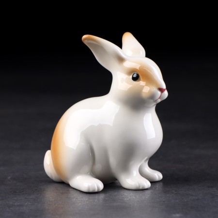 Souvenir "Decorative Rabbit", 9x9x10 cm, handmade, porcelain