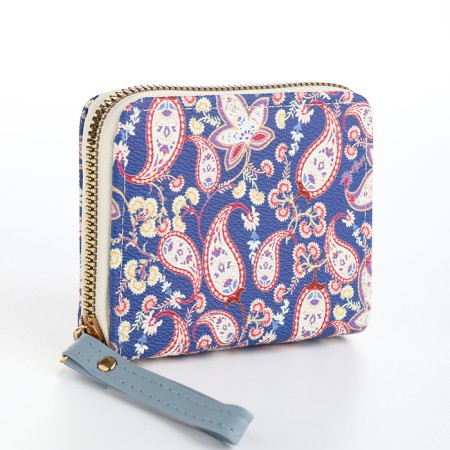 Women's wallet with lightning, blue color