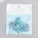 Decor for creativity plastic "Tail of a mermaid with golden lines" Blue 3x2.4 cm