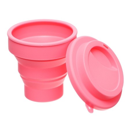 A glass for drawing DEVENTE. School, folding (silicone), pink-3