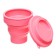 A glass for drawing DEVENTE. School, folding (silicone), pink