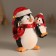 Polystone souvenir "Penguin with baby and Christmas ball" 11x7.5x12 cm