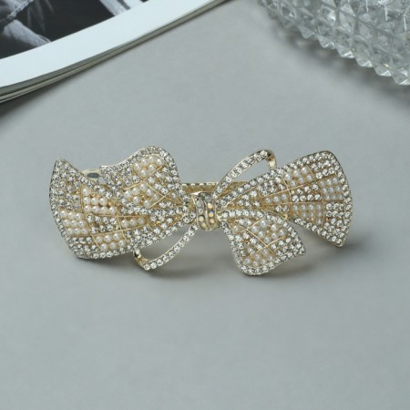 Hair hairpin "Libya" bow volume, 8.5 cm