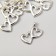 Decor Metal for creativity "Double Heart" silver 2x1.5 cm